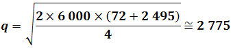 quantité par commande