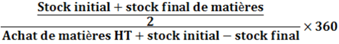 rotation du stock des MP