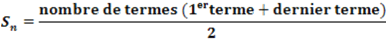 somme des 1ers termes d'une suite arithmétique