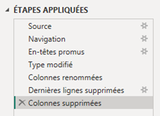 étapes