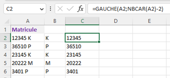 =gauche(A2;nbcar(A2)-2)