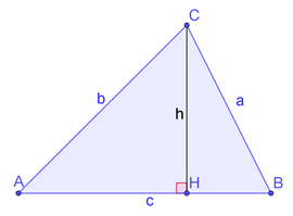 triangle ABC et hauteur