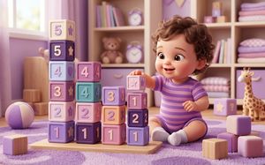 bébé construisant un corrélogramme