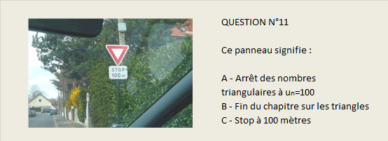 panneau triangulaire