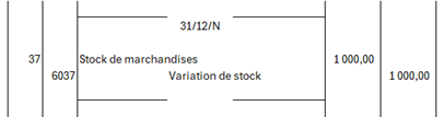 écriture variation de stock