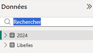 menu données